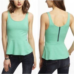 Express Zip Back Peplum Tank